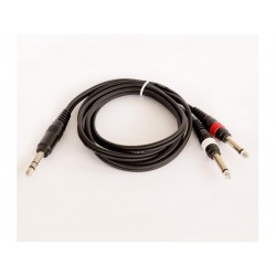 Cablu Jack 6,3mm stereo - 2x Jack 6,3mm mono, 1,5m, Jb Systems 1240