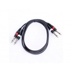 Cablu de semnal 2x Jack 6,3mm mono la 2x Jack 6,3mm mono, 1,5m, Jb Systems 1243