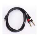 Cablu de semnal 1x jack 3,5mm stereo la 2x jack 6,3mm mono, 1,5m, Jb Systems 1245