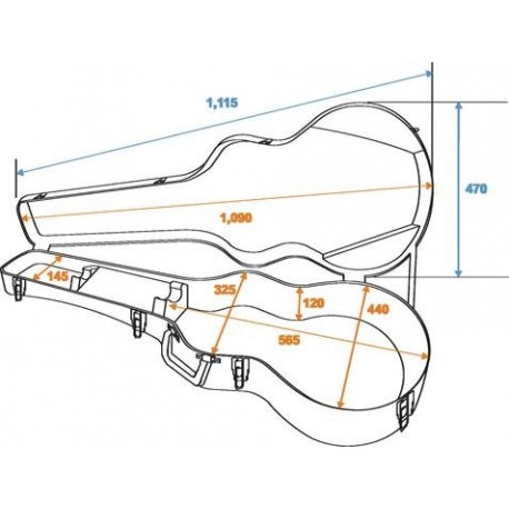 Case ABS pentru chitara acustica tip Jumbo, Dimavery 26347620