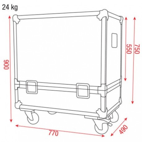 Case pentru 2 boxe active 2xL-112/K-115 DAP Audio