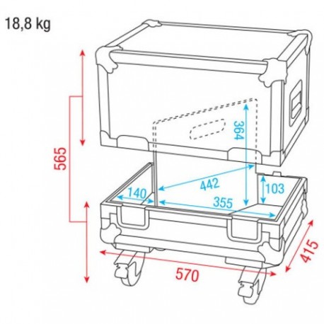 Case pentru 2 monitoare 2xM10 monitor DAP Audio