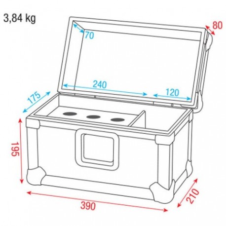 Case profesional pentru 6 microfoane DAP Audio