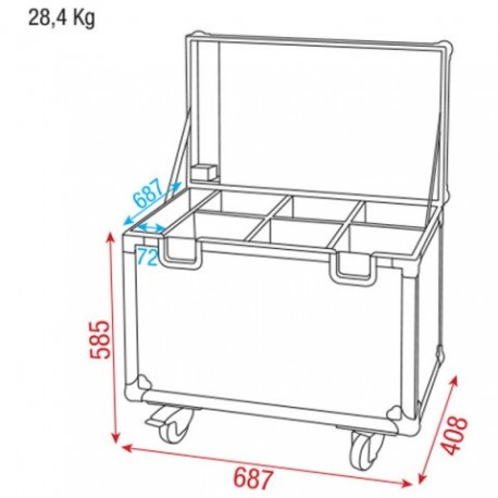 Case pentru proiector Eventspot 1800 Q4 DAP Audio