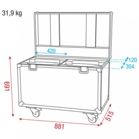 Case pentru moving head 2pcs iS-100 DAP Audio