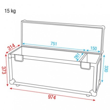 Case pentru bara LED 4x Pixel Bar 8 COB DAP Audio