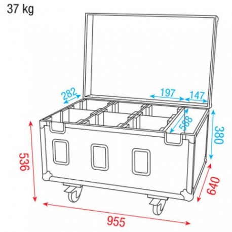 Case pentru proiector 6x Studio Beam 150 DAP Audio