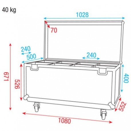 Case pentru proiector 8 x Par64 DAP Audio