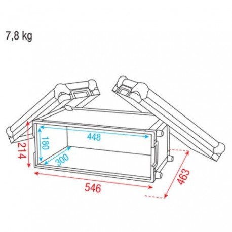 Rackcase Compact Effectcase 4U DAP Audio
