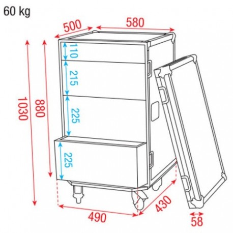 Case cu sertare 16HE DAP Audio