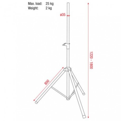 Stativ boxa 35-38mm DAP Audio