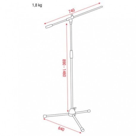 Stativ pentru microfon Eco cu brat DAP Audio