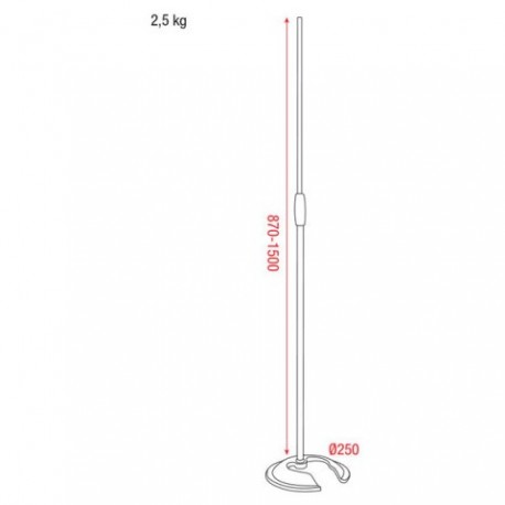 Stativ pentru microfon cu contragreutate DAP Audio