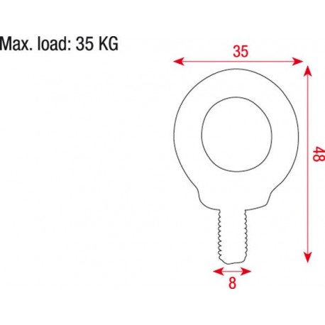 Inel pentru suspendare boxa diametru 8mm DAP Audio