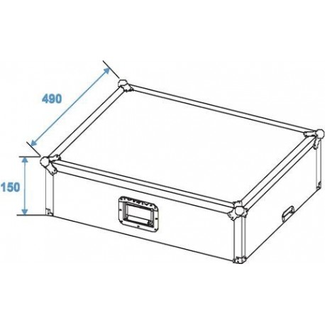 Flightcase pentru mixer cu trapa pentru laptop, Roadinger Pro LS-19 (30111563)