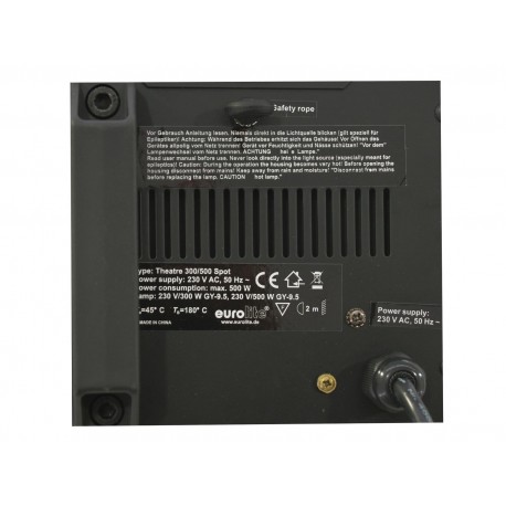 Theaterspot 500W/max, Eurolite Theatre Spot 300/500 Fresnel bk (41900520)