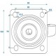 Roti albastre 100mm, cu protectie pe rulment, Swivel 3000400A