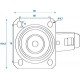 Roti albastre 100mm, cu sistem franare, Swivel 3000400B