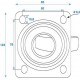 Roti albastru deschis 100mm, Swivel 30004005