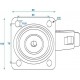 Roti albastru deschis 100mm, cu sistem de franare, Swivel 30004007