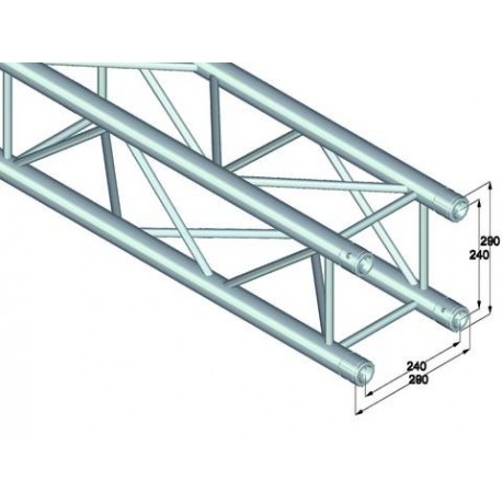Truss QUADLOCK din 4 puncte, 1000mm, Alutruss QUADLOCK QL-ET34-1000