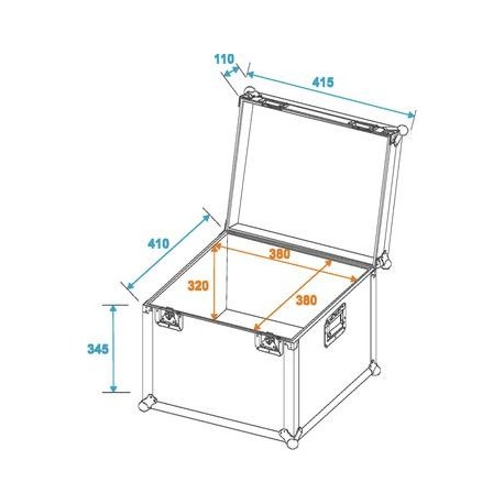 Universal transport case 40x40cm, Roadinger 30126708