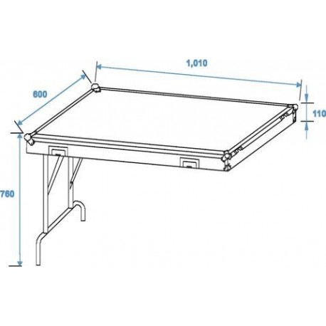 Universal drawer case with wheels, Roadinger WDS-1 (3012642A)