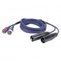 Cablu audio 2 RCA tata la 2 XLR tata DAP Audio FL-26150-1.5m