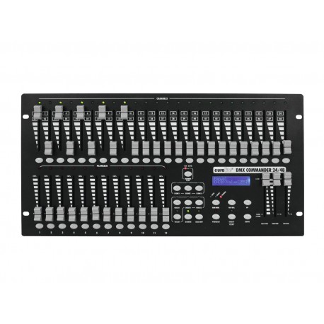 Controller DMX 48 canale/24 fadere, cu functii RDM, Eurolite DMX Commander 24/48 controller (70064550)