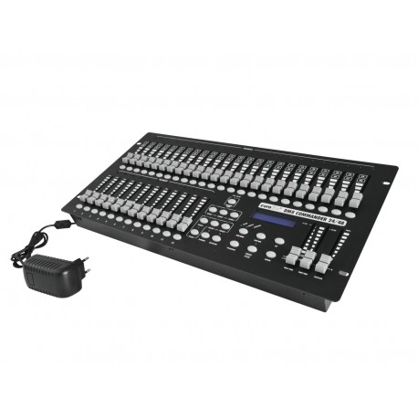 Controller DMX 48 canale/24 fadere, cu functii RDM, Eurolite DMX Commander 24/48 controller (70064550)