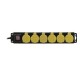 Prelungitor 6 socluri IP44, negru, switch, Eurolite Distributor 6 elect. sockets IP44 black (30240154)