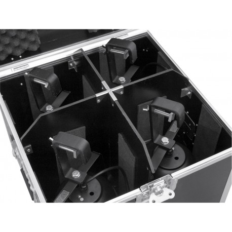 Flightcase pentru 4x PAR-56 spot, long cu clamp, Roadinger 31000715