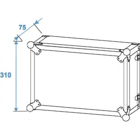 Rackcase 6U 483mm (19Â¨), Roadinger Effect rack CO DD, 6U, 38cm deep, black (30107240)