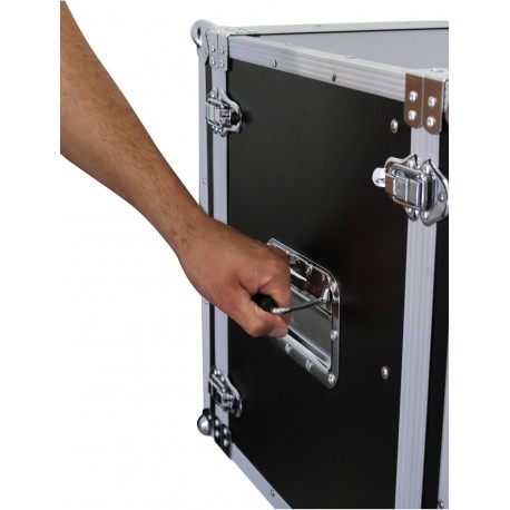 Flightcase pentru unitate rack 10U 483mm (19Â¨), Roadinger Effect rack CO DD, 10U, 38cm deep, black (30107270)