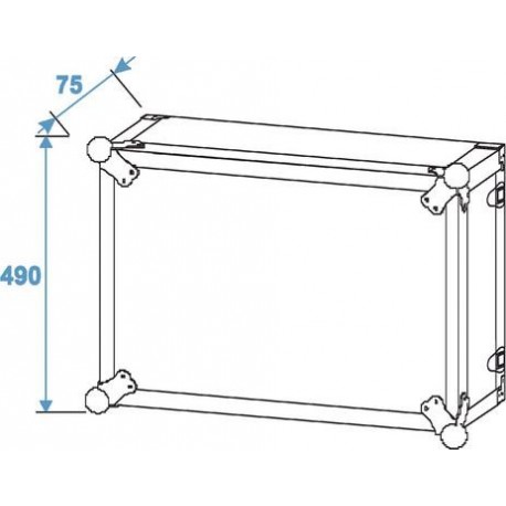 Flightcase pentru unitate rack 10U 483mm (19Â¨), Roadinger Effect rack CO DD, 10U, 38cm deep, black (30107270)