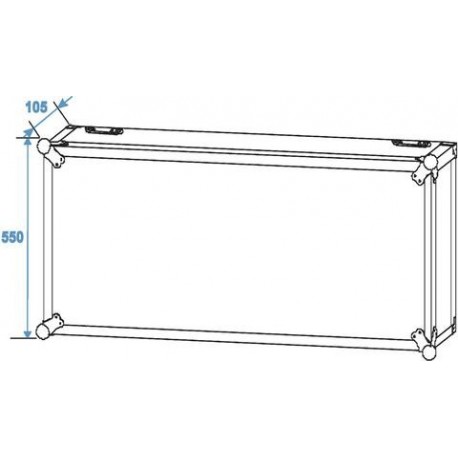 Flightcase amplificator pentru rack 18U, cu roti, Roadinger Amplifier rack PR-2ST, 18U, 57cm wheels (3010980M)