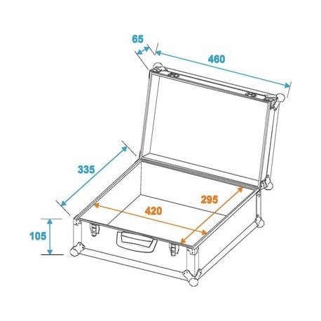 Case universal negru cu interior de spuma, Roadinger 30126205