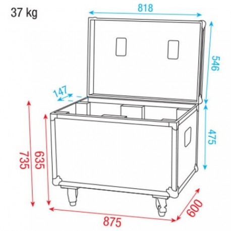 Case pentru moving head 2 x iS-100 DAP Audio