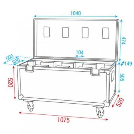 Case pentru moving head 4 x iw-715/iW720 DAP Audio