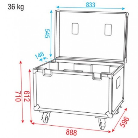 Case pentru moving head 2 x iW-1915 DAP Audio