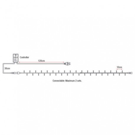 Cablu 20 m pentru LED-uri Showtec LED Rubber Twinkle Light WW