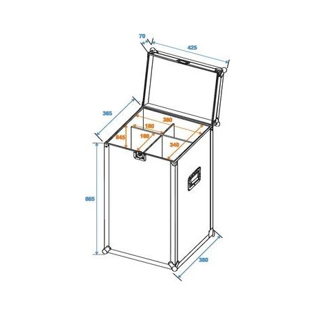 Flightcase Profi pentru 4x PMB-8, Roadinger 31001230