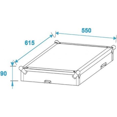 Flightcase combo 6U, Roadinger 30110002