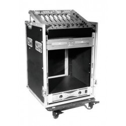 Flightcase combo 12U cu roti, Roadinger 30110001