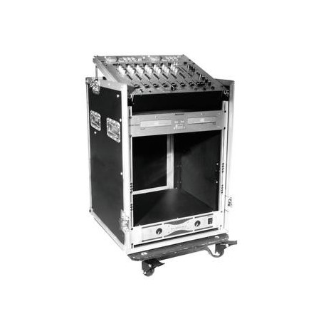 Flightcase combo 12U cu roti, Roadinger 30110001