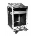 Flightcase combo 12U cu roti, Roadinger 30110001