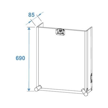 Flightcase combo 12U cu roti, Roadinger 30110001
