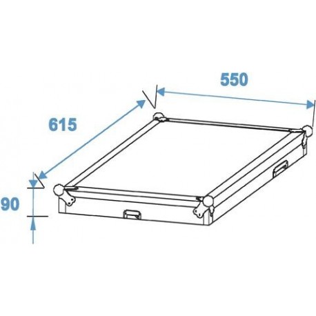 Flightcase combo 12U cu roti, Roadinger 30110001