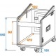Flightcase combo 8U cu roti, Roadinger 3010999M