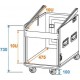 Flightcase combo 10U cu roti, Roadinger 3010999N